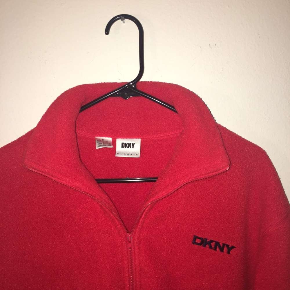 Red Vintage 90s DKNY Fleece Sweater
